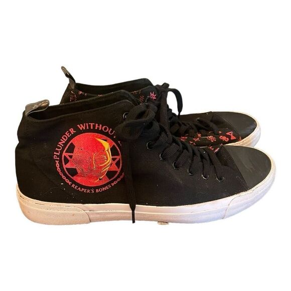 akedo x sea of thieves shoes the reaper mens black & red RARE size 13 sneakers - Picture 2 of 16